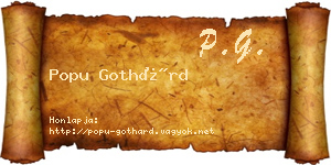 Popu Gothárd névjegykártya